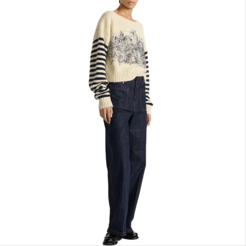 DIOR FW24 Sweater Women's Black White-2