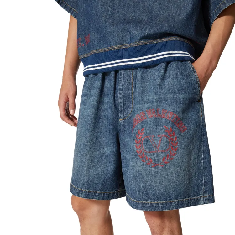 Valentino SS23 Denim Shorts Men's Denim Blue-4