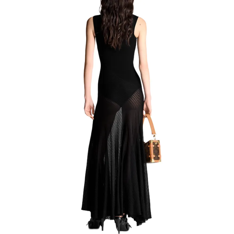 LOUIS VUITTON Sleeveless Dress Women's Black-1