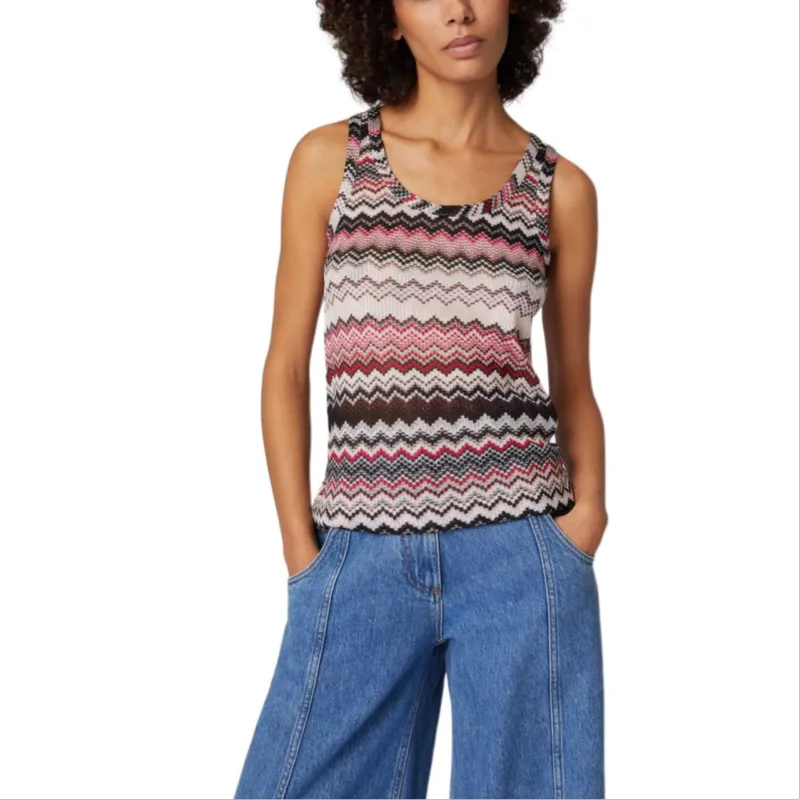 MISSONI Zigzag Sleeveless Knitted Top-1