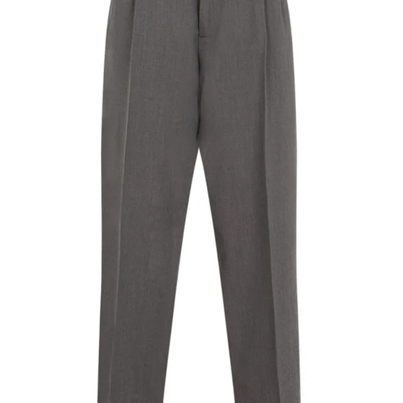 Bottega Veneta Light Wool Trousers 'Grey Melange'-4