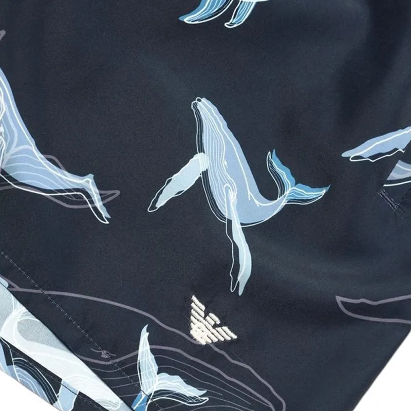 EMPORIO ARMANI Sea Animals pattern Swim Shorts-3