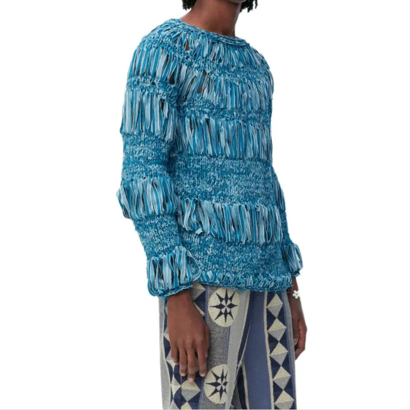LOEWE Paula's Ibiza SS25 Knitwear Men's Turquoise-3