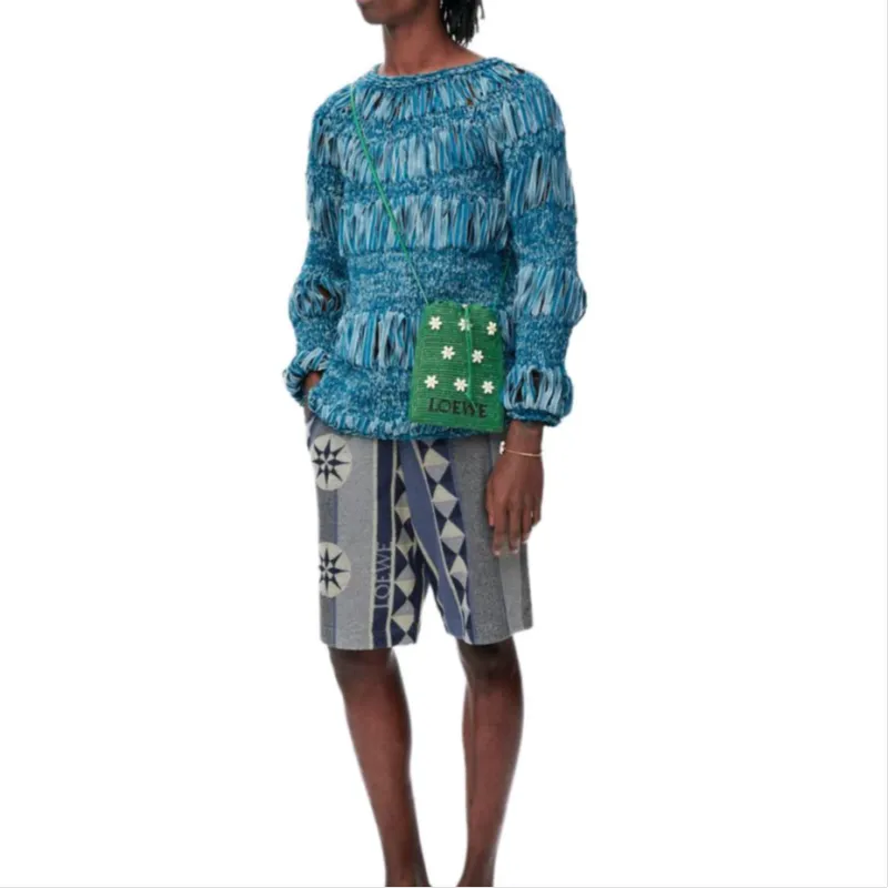 LOEWE Paula's Ibiza SS25 Knitwear Men's Turquoise-1