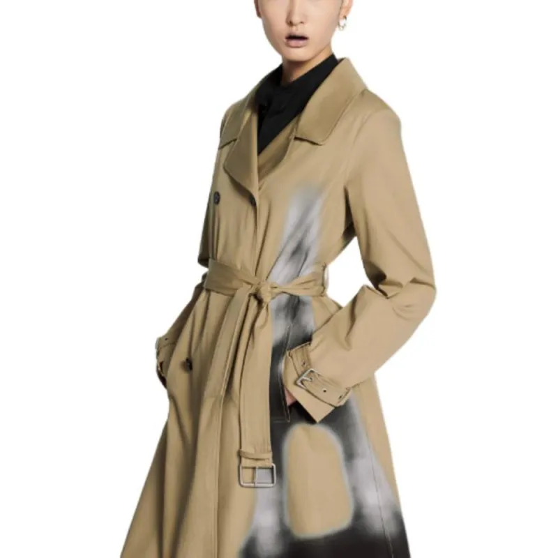 DIOR Trench Coat Coats Women's Khaki-3