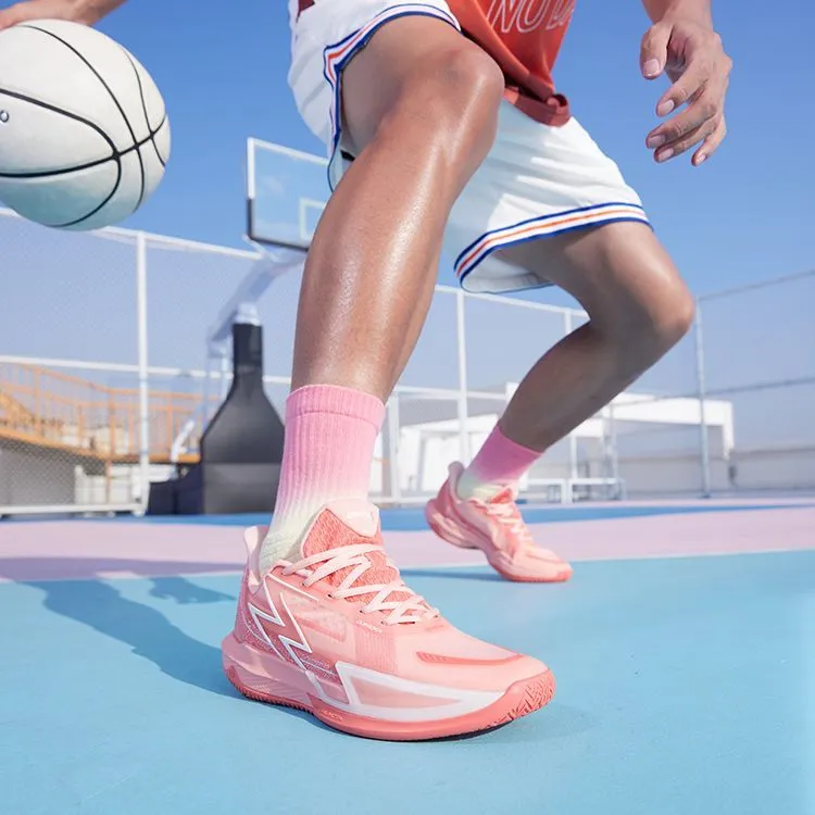 361° Big3 4.0 QUICK Cushioning, Slip Resistant, Abrasion Resistant Support Low Top Basketball Shoes Unisex White Red-5