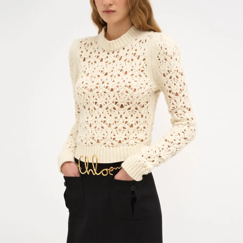 Chloé Crewneck Chunky Sweater-3