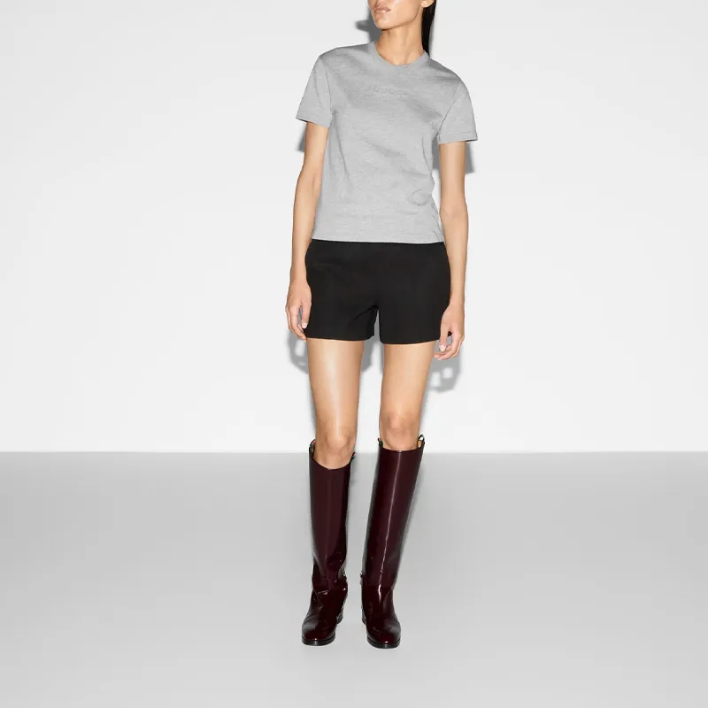 GUCCI Jersey Embossed Crewneck T Shirt-1