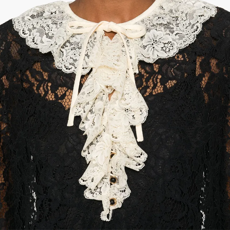Zimmermann Eden Lace Frill Mini Dress-4