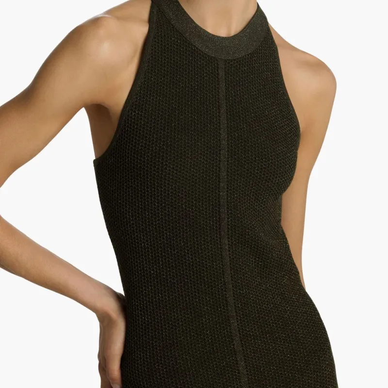 St. John Knitted Mesh Midi Dress-4