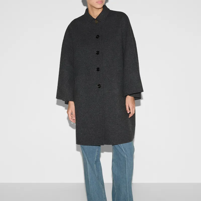 GUCCI Drop Shoulder Single Breasted Coat-3