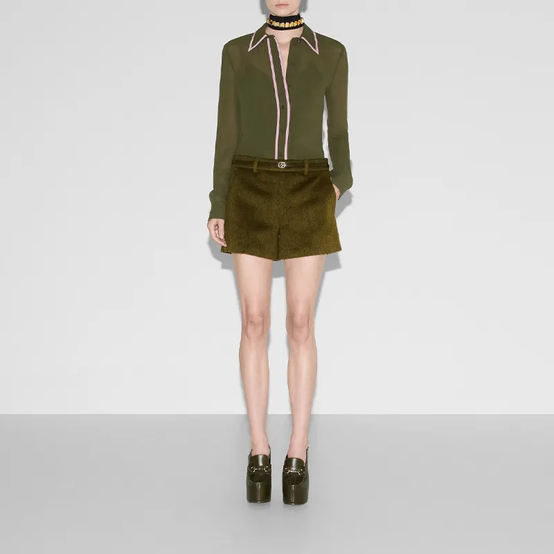 GUCCI Shirt Women's Olive Green-1