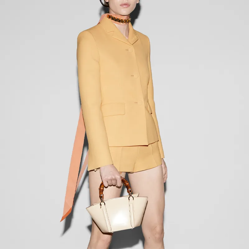 GUCCI Light Wool Crepe Jacket 'Granny Cream'-2