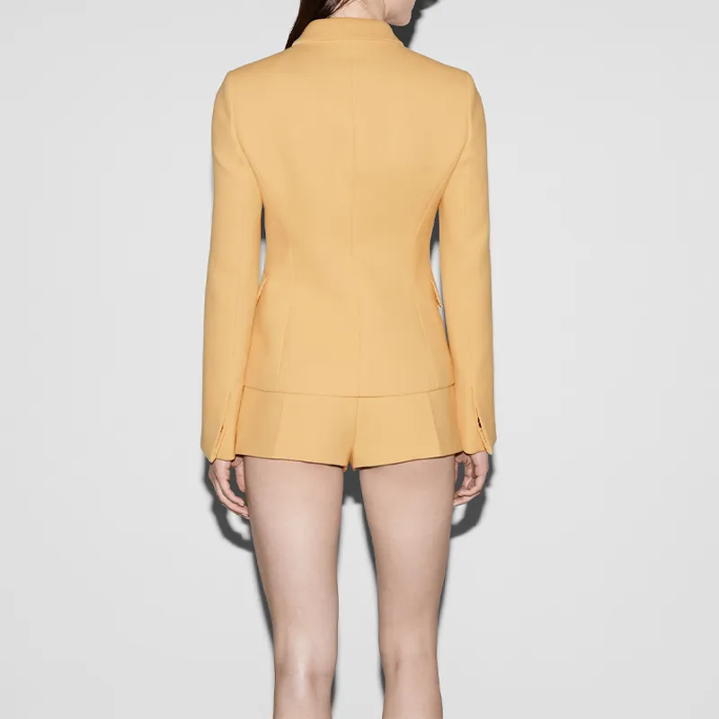 GUCCI Light Wool Crepe Jacket 'Granny Cream'-3
