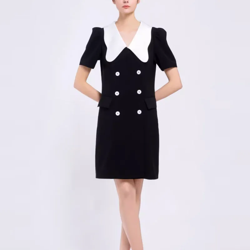 BESIONIA SS22 Short Sleeved Dress Women's Black-2