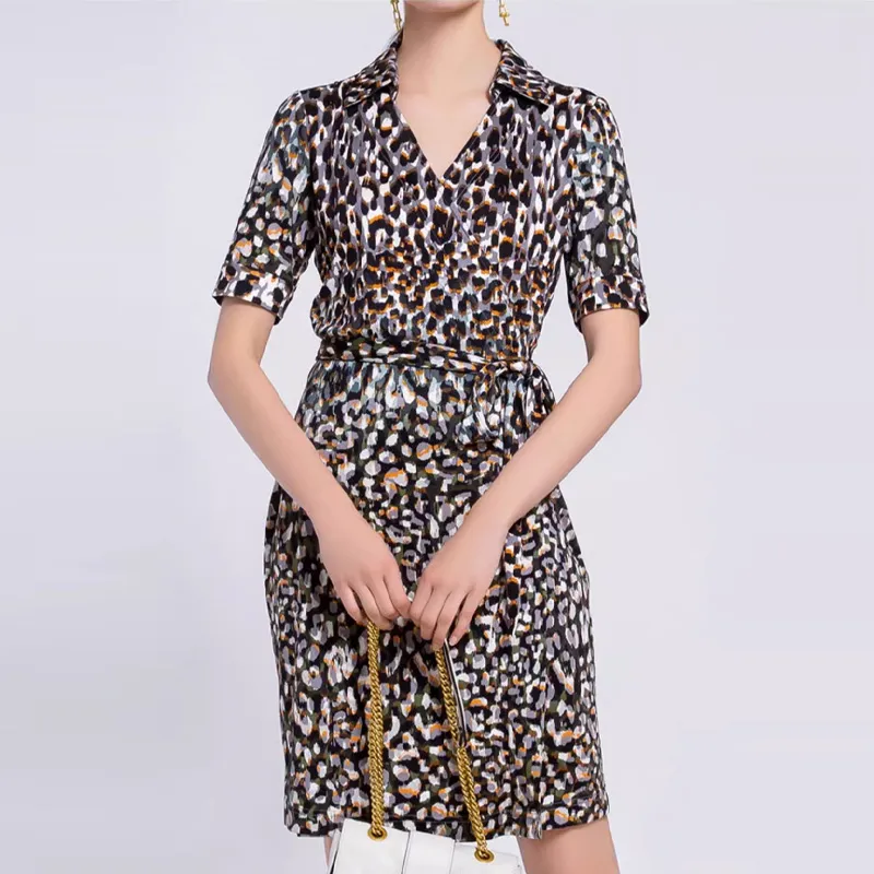 BESIONIA SS22 Short-Sleeved Dresses Women's Black Spots-4