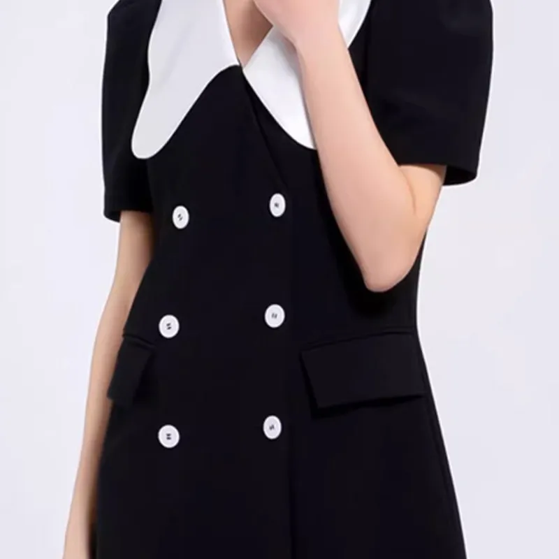 BESIONIA SS22 Short Sleeved Dress Women's Black-5