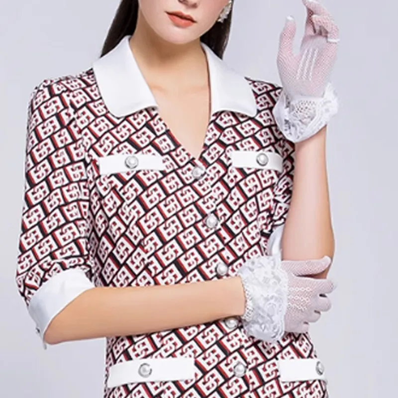 BESIONIA SS22 Long Sleeved Dress Women's Red Plaid-5
