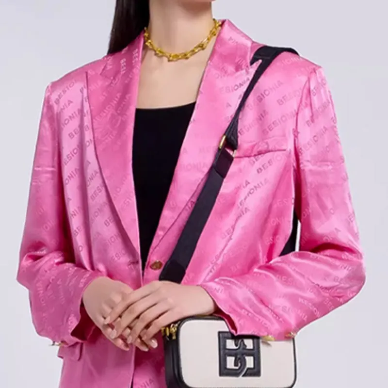 BESIONIA SS22 Business Suit Coat Women's Rose Red-5