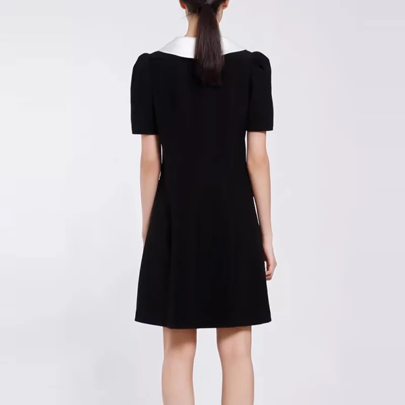 BESIONIA SS22 Short Sleeved Dress Women's Black-3