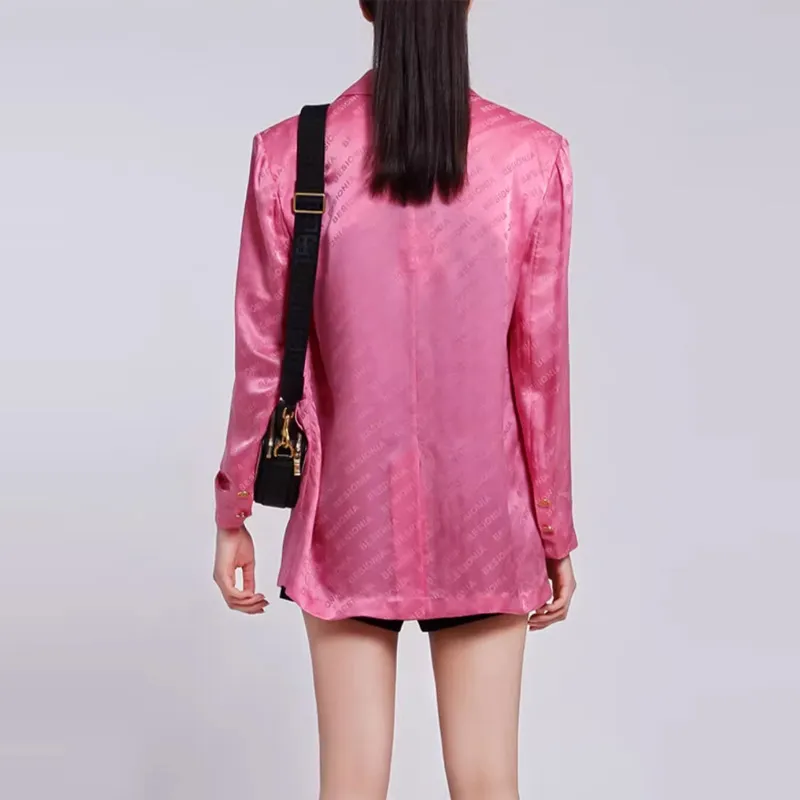 BESIONIA SS22 Business Suit Coat Women's Rose Red-4