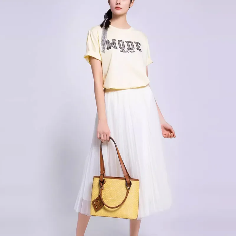 BESIONIA T Shirt Women's Yellow-2