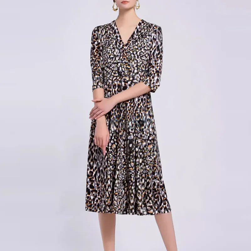BESIONIA SS22 Long Sleeved Dresses Women's Black Dot-2