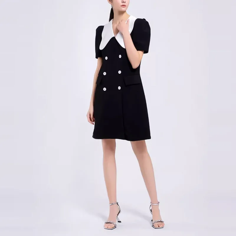 BESIONIA SS22 Short Sleeved Dress Women's Black-1