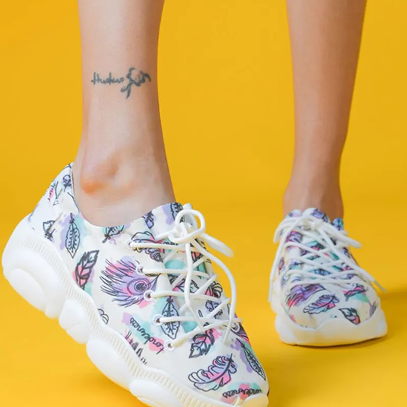 TT&MM Casual Shoes Women's Low Top Dark Blue/Light Blue/White-6