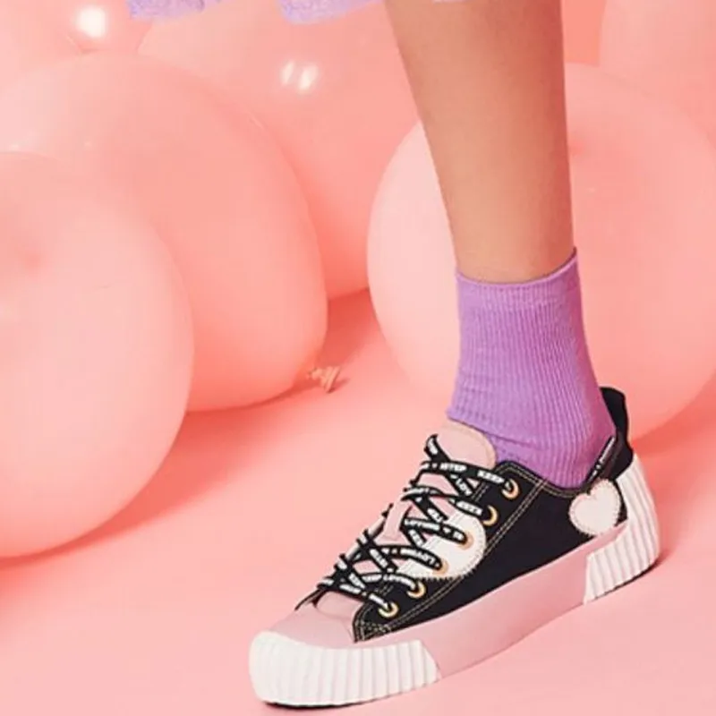 ISTEP Low Top Canvas Shoes Women's Black-6