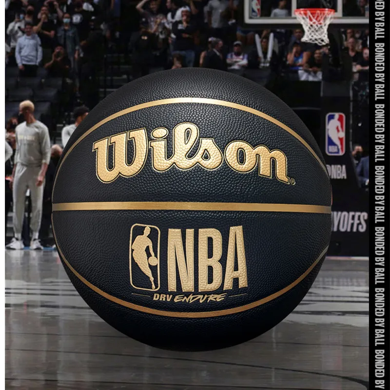 Wilson NBA PU Basketball Black Gold Size 7 Ball Training Unisex-9