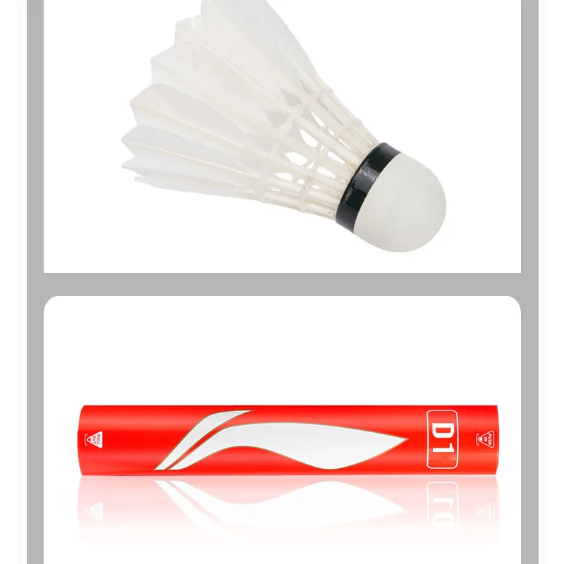 LiNing AYQR034 4 Duck Feather Shuttlecock 12 Pack Duck Feather Match Ball Shuttlecocks-5