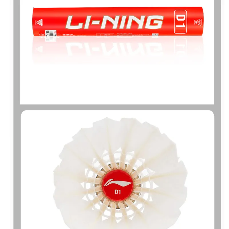 LiNing AYQR034 4 Duck Feather Shuttlecock 12 Pack Duck Feather Match Ball Shuttlecocks-7