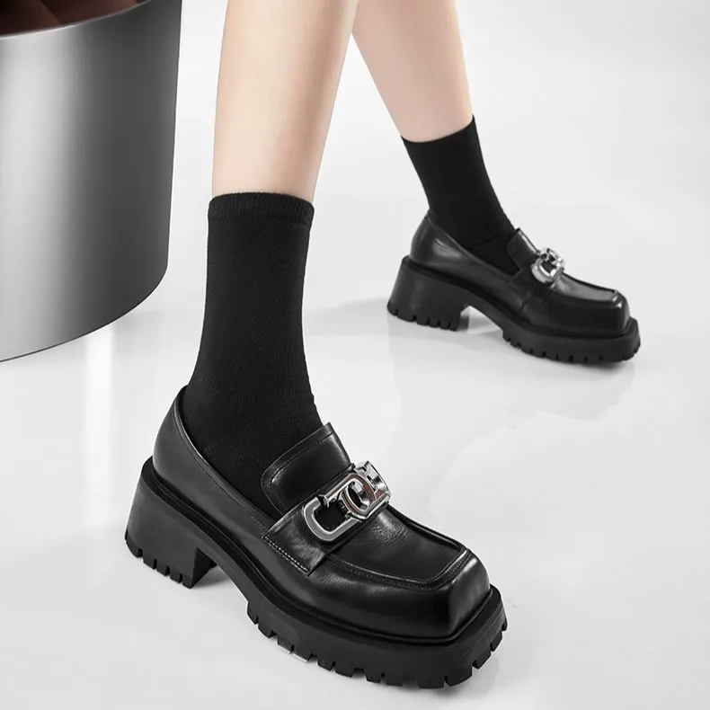 CHERYKALLY Loafers 6cm Women's Black-5