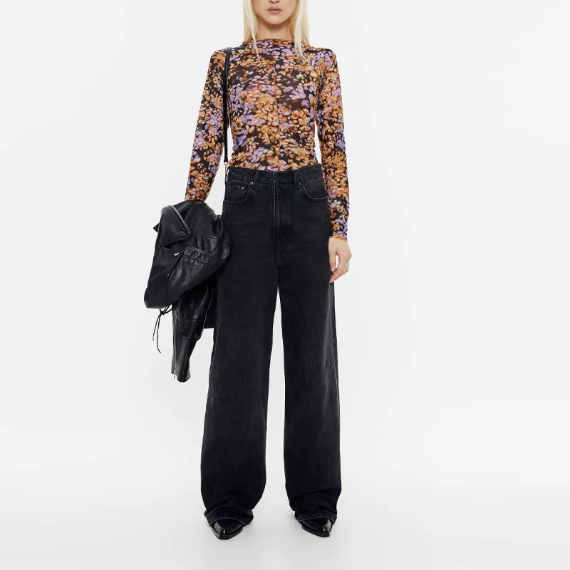 Bimba Y Lola Leomimosa print Tulle Top-1