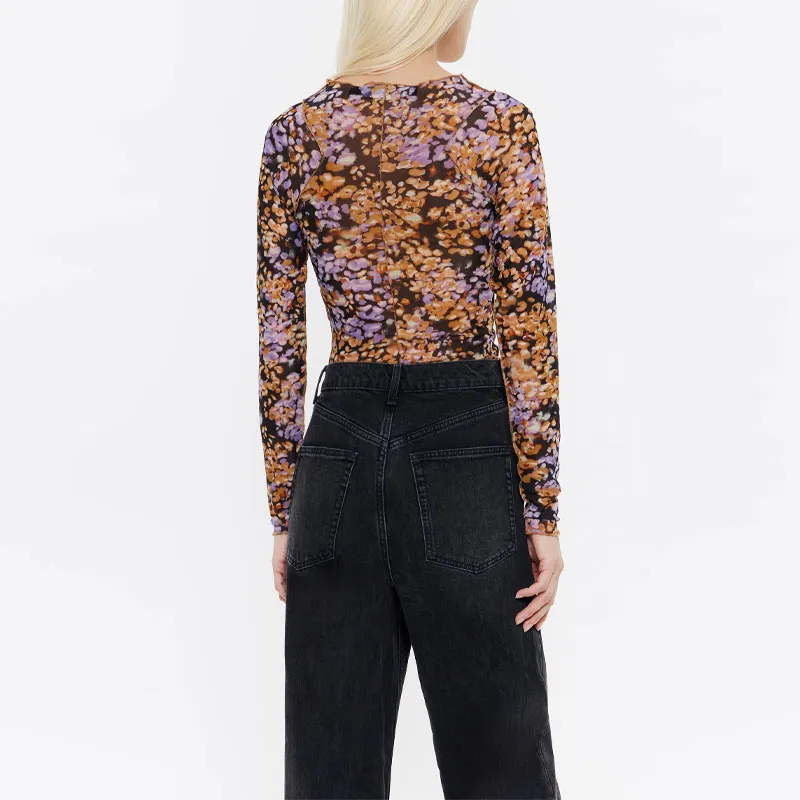 Bimba Y Lola Leomimosa print Tulle Top-2
