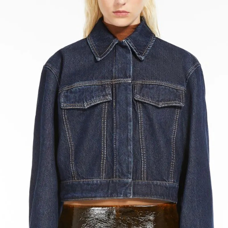 SportMax Bormio Cropped Denim Jacket-3