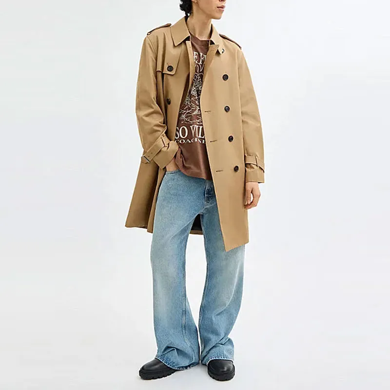 COACH FW24 Trench Coat Men's Khaki-1