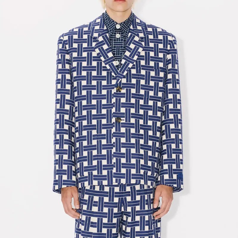 KENZO FW24 Business Suit Coat Men's Midnight Blue-3
