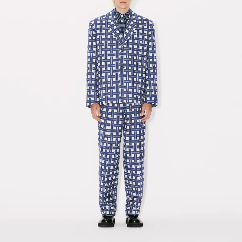 KENZO FW24 Business Suit Coat Men's Midnight Blue-2