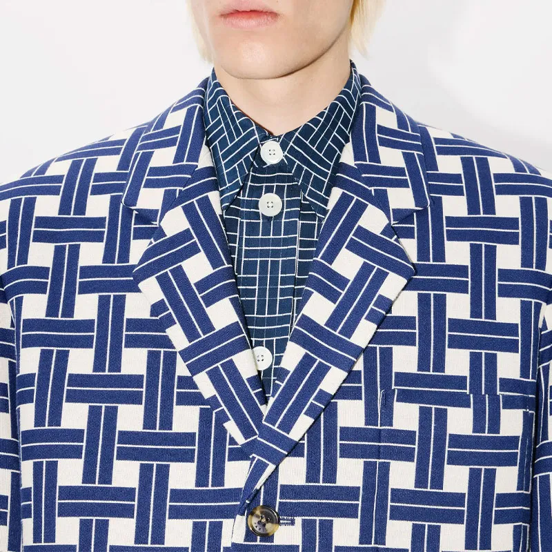 KENZO FW24 Business Suit Coat Men's Midnight Blue-5
