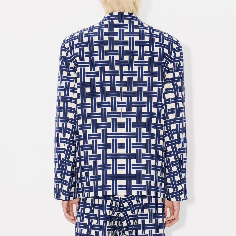 KENZO FW24 Business Suit Coat Men's Midnight Blue-4