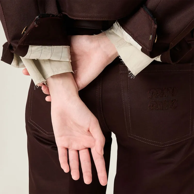 MIU MIU Casual Pants Women's Cocoa Brown-3