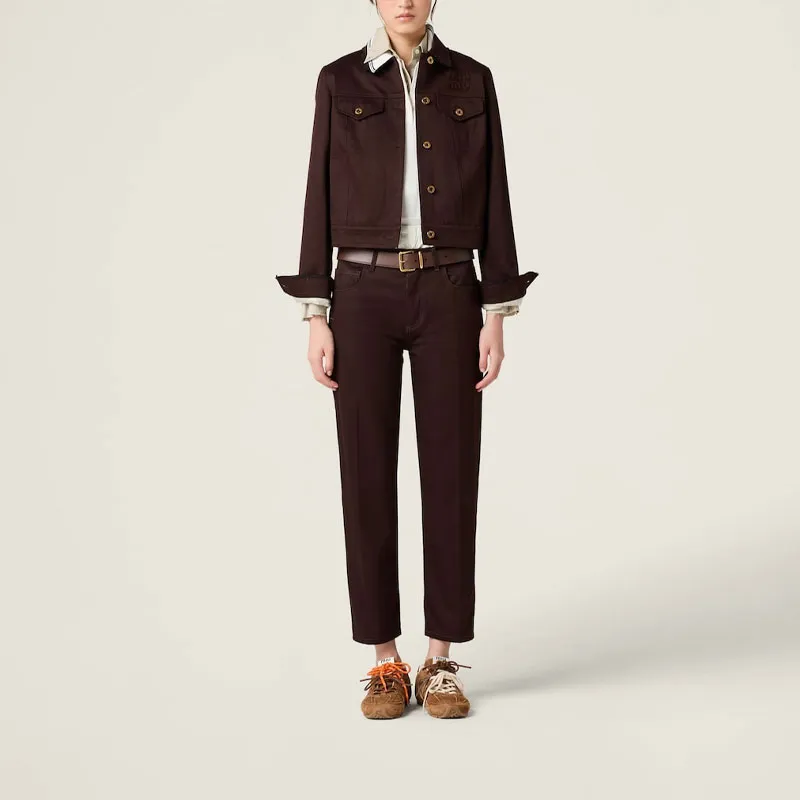 MIU MIU Casual Pants Women's Cocoa Brown-2