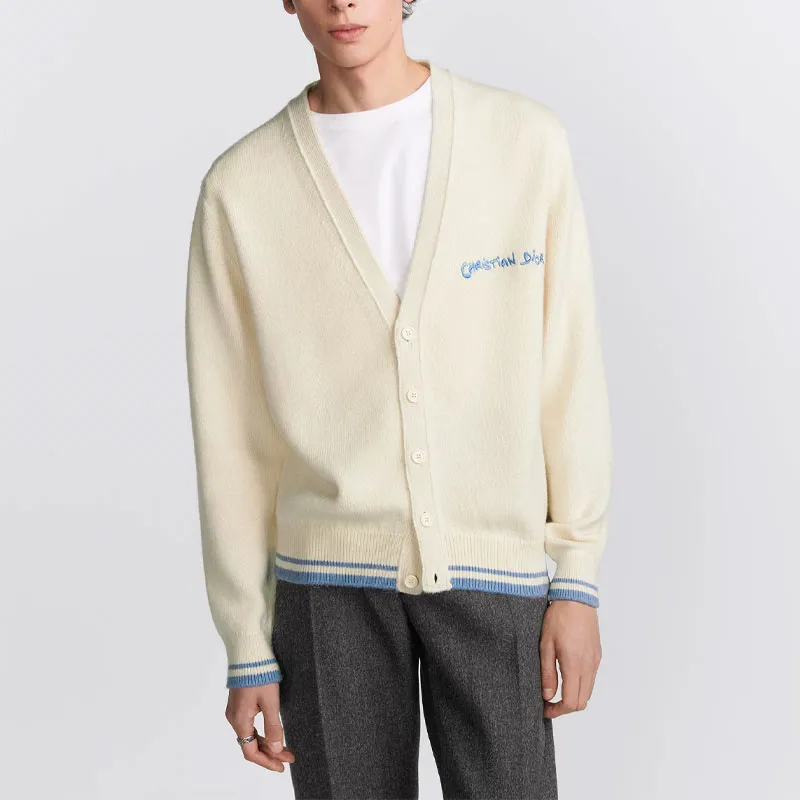 DIOR Logo Embroidered Button Up Cardigan-2
