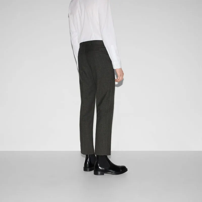 GUCCI FW24 Casual Pants Men's Black White-2