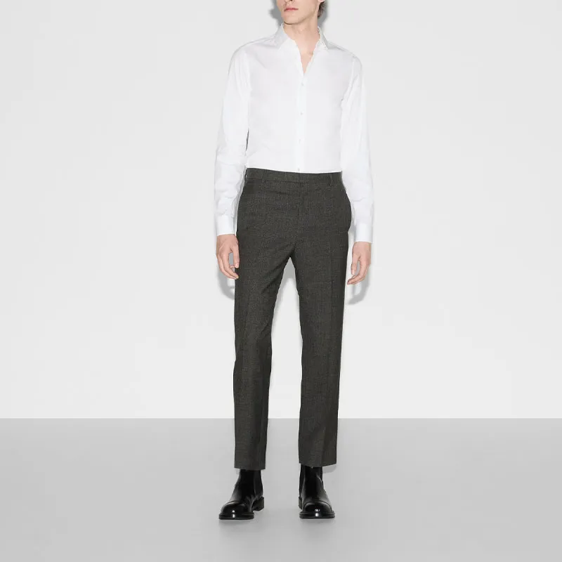 GUCCI FW24 Casual Pants Men's Black White-1