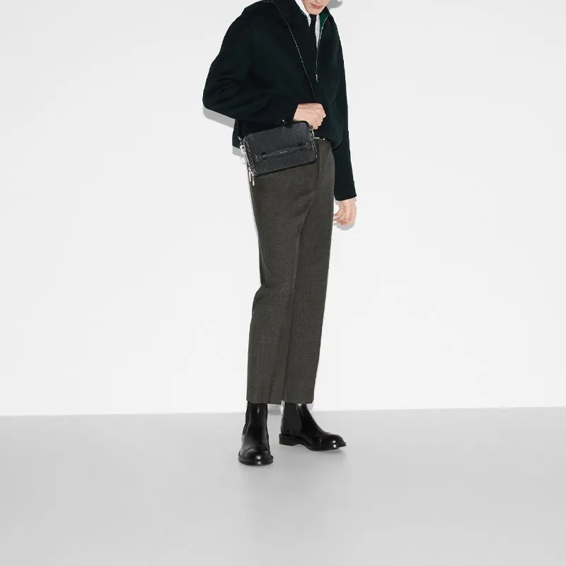 GUCCI FW24 Casual Pants Men's Black White-4