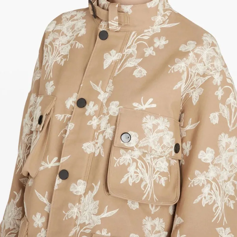 Giambattista Vall Floral-embroidered Parka-5