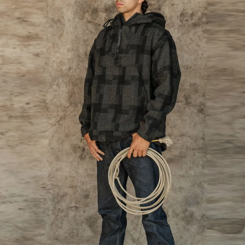 Filson Jackets Coats Men's Charcoal Black Square Plaid-2